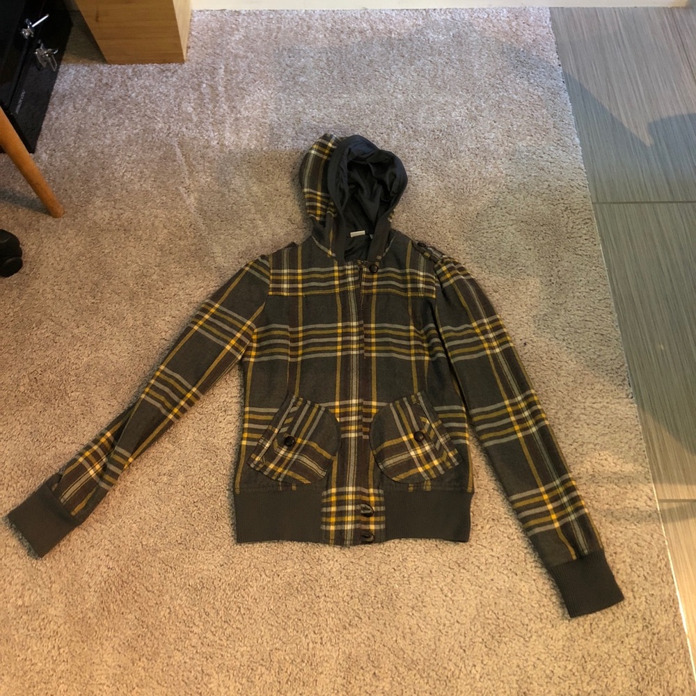 Rubbish Grey Hooded Jacket Size M